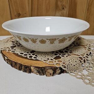 Vintage Corelle Golden Butterfly 10” Serving Bowl
